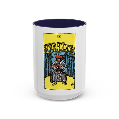 The 9 of Cups (Tarot Card) Accent Coffee Mug