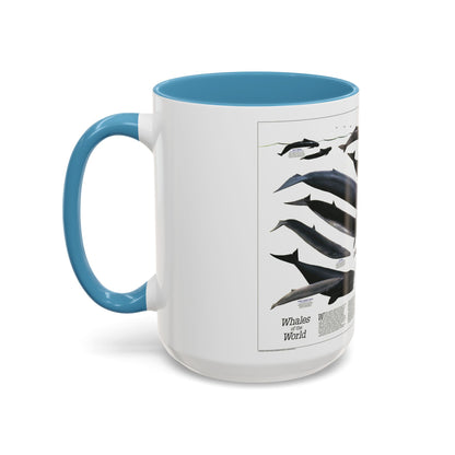 Great Whales of the World (1976) (Map) Accent Coffee Mug