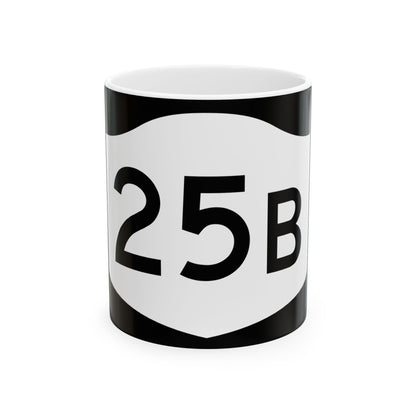 NY-25B (New York) (Road Sign) White Coffee Mug