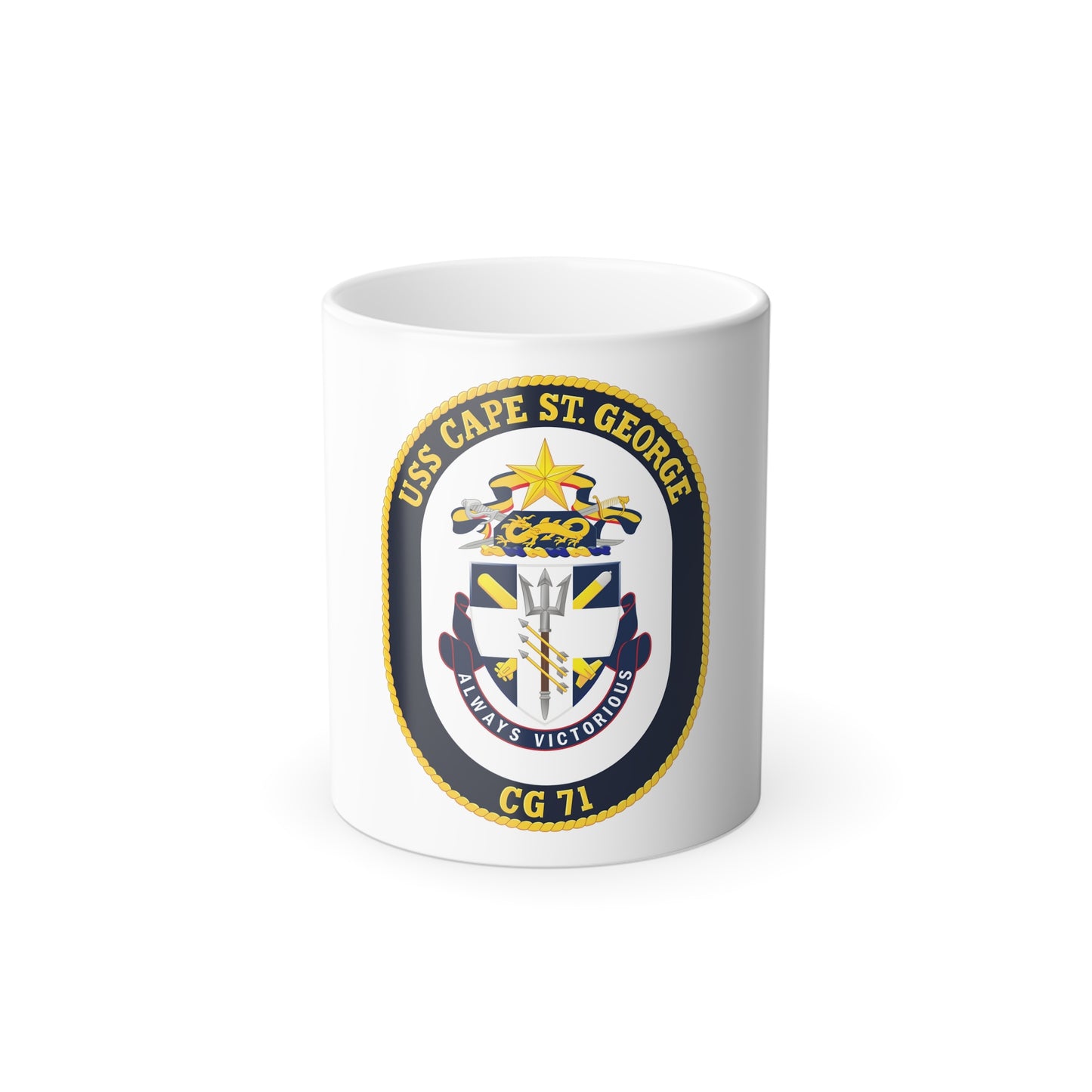 USS Cape St George CG 71 Crest (U.S. Navy) Color Changing Mug 11oz