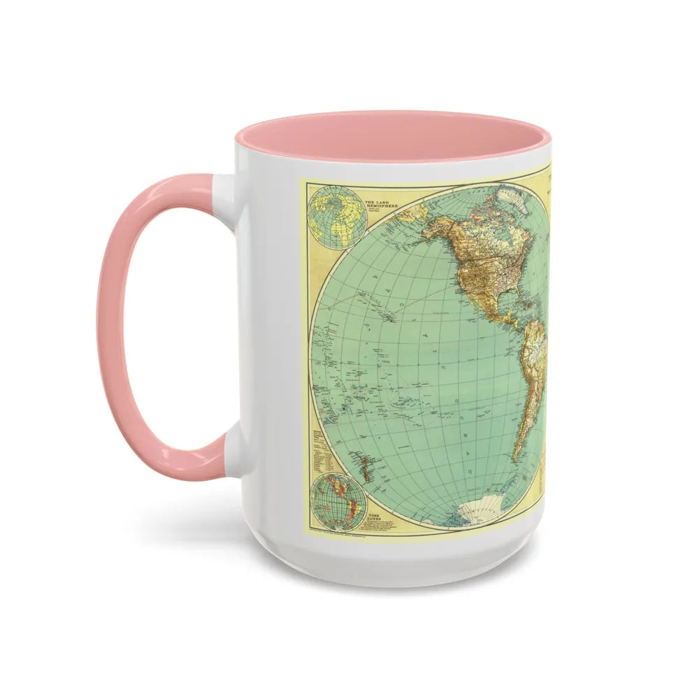 World Map (1935) (Map) Accent Coffee Mug-Go Mug Yourself