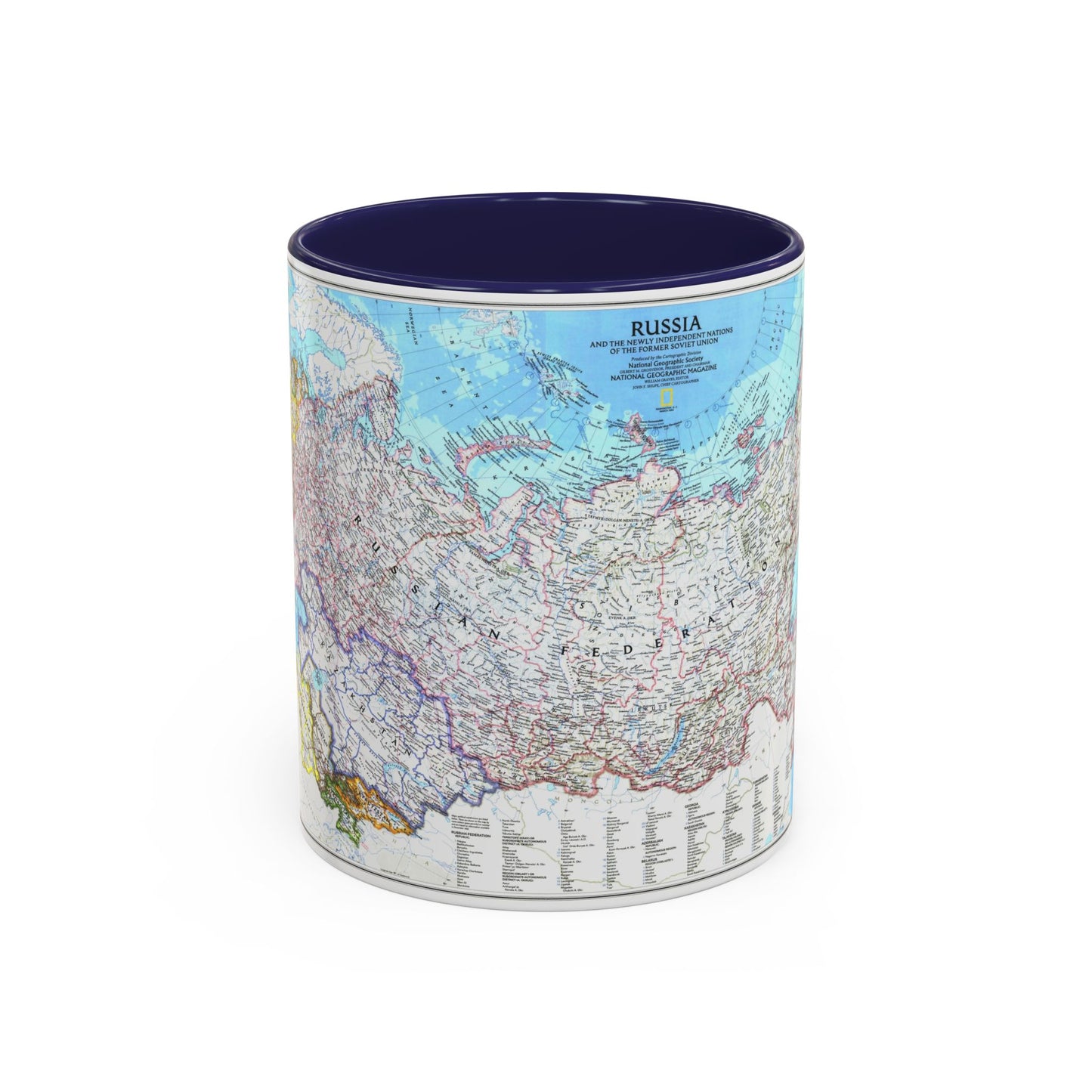 Russia and the Newly Independent Nations (1993) (Map) Accent Coffee Mug