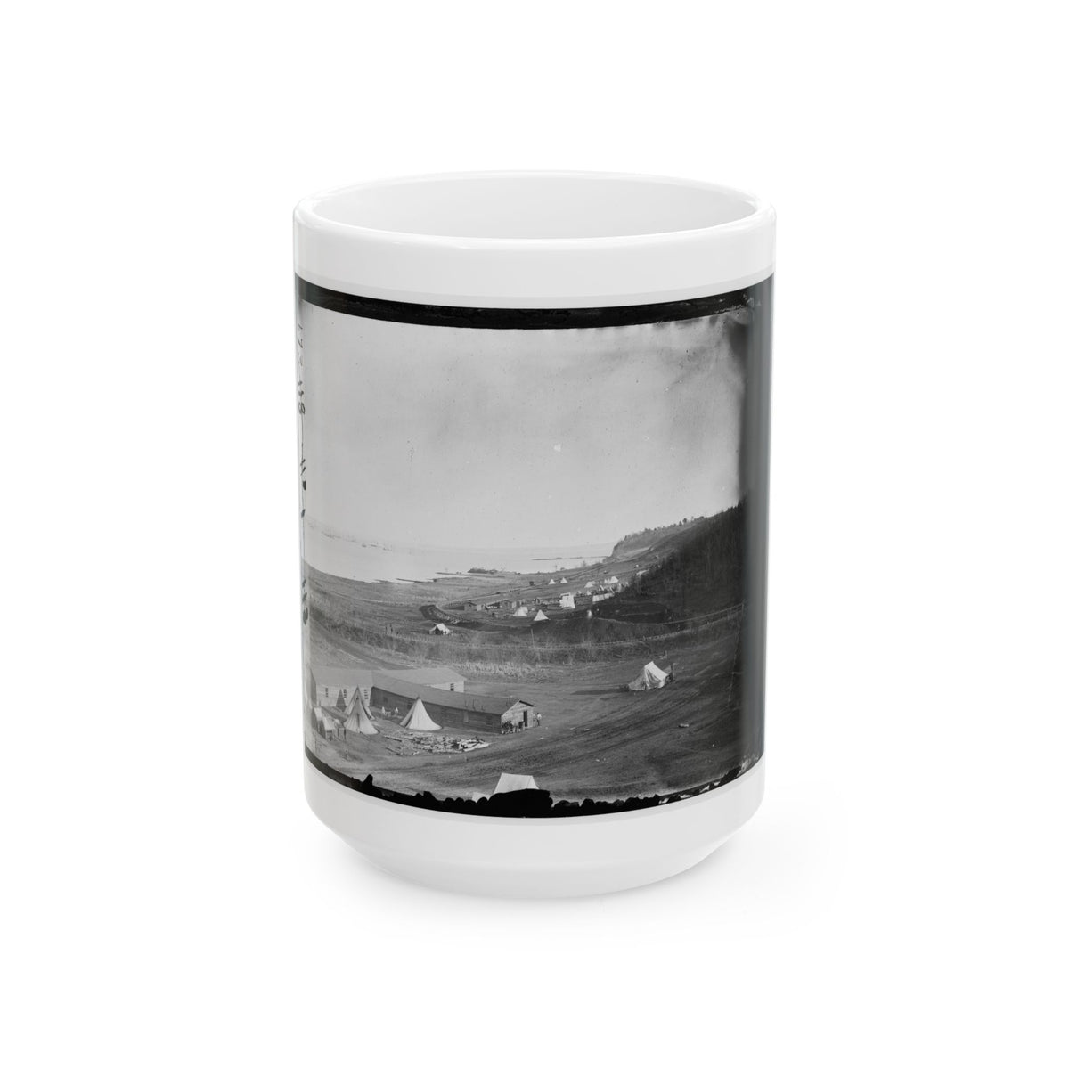 Aquia Creek Landing, Va. View Of The Federal Supply Depot (U.S. Civil War) White Coffee Mug