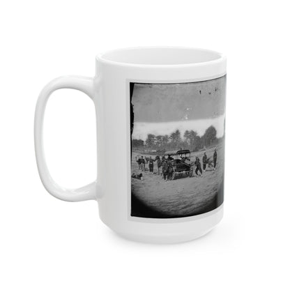 Ambulance Drill In The Field (U.S. Civil War) White Coffee Mug
