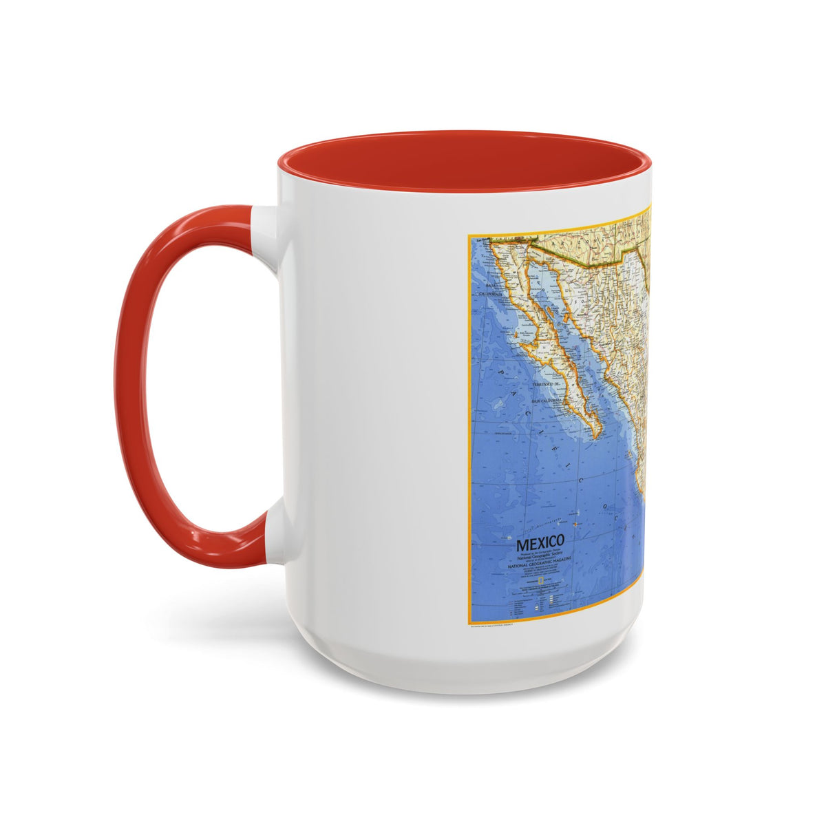 Central America - Mexico (1973) (Map) Accent Coffee Mug