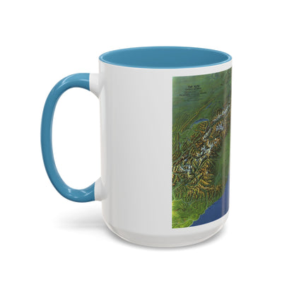 Alps, The - Europe's Backbone (1965) (Map) Accent Coffee Mug