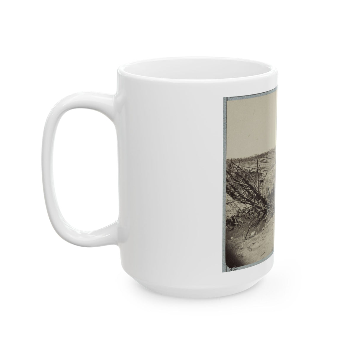 Variety Of Barricades In Use Near Petersburg, Virginia (U.S. Civil War) White Coffee Mug