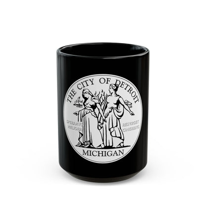 Seal of Detroit - Black Coffee Mug