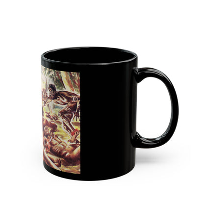 Death in a night-gown, Man Junior, November 1949 - Black Coffee Mug-Go Mug Yourself