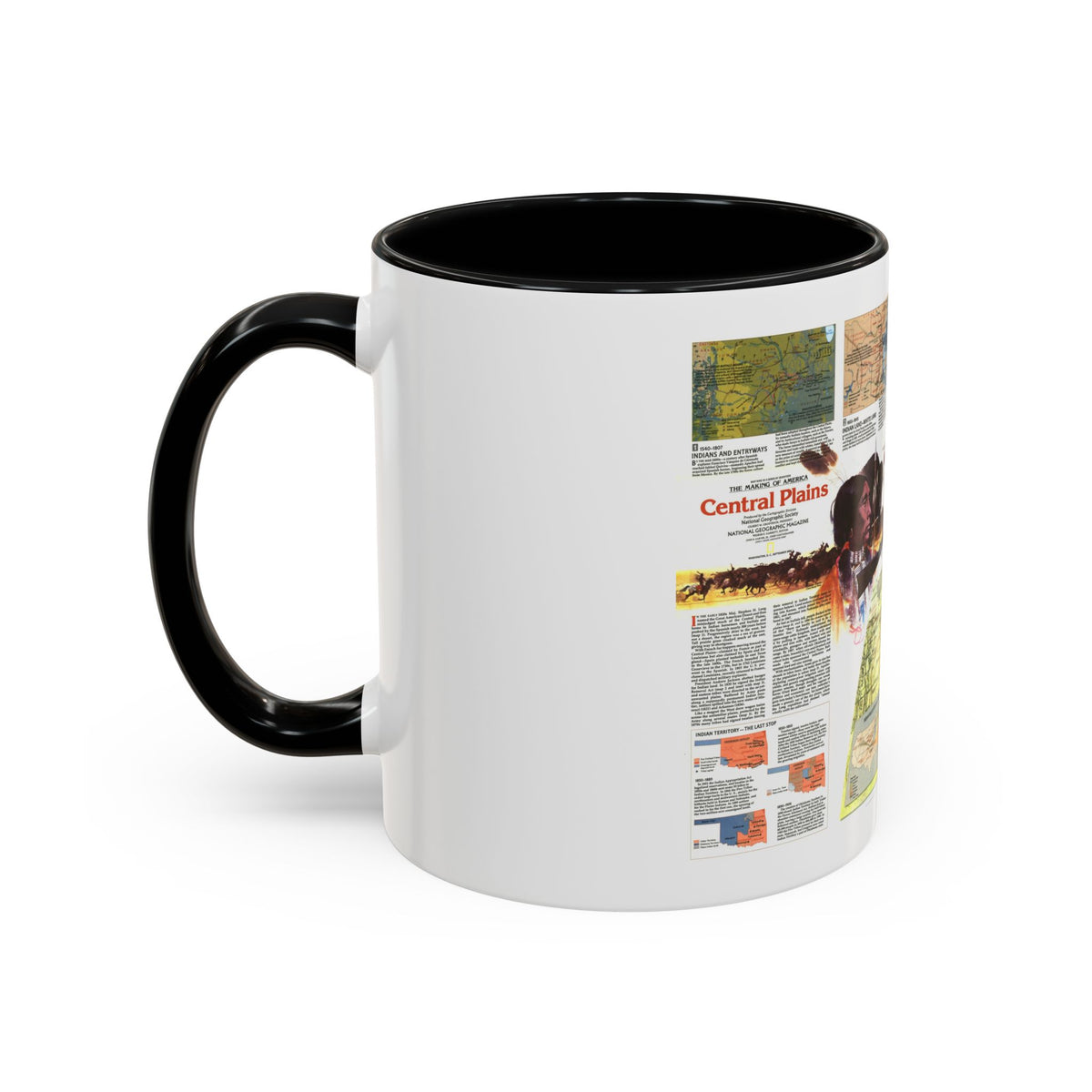 USA - Central Plains 2 (1985) (Map) Accent Coffee Mug