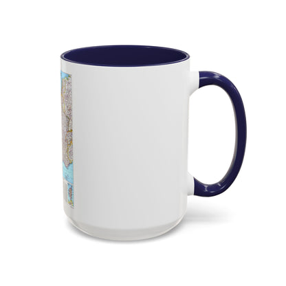 France (1989) (Map) Accent Coffee Mug