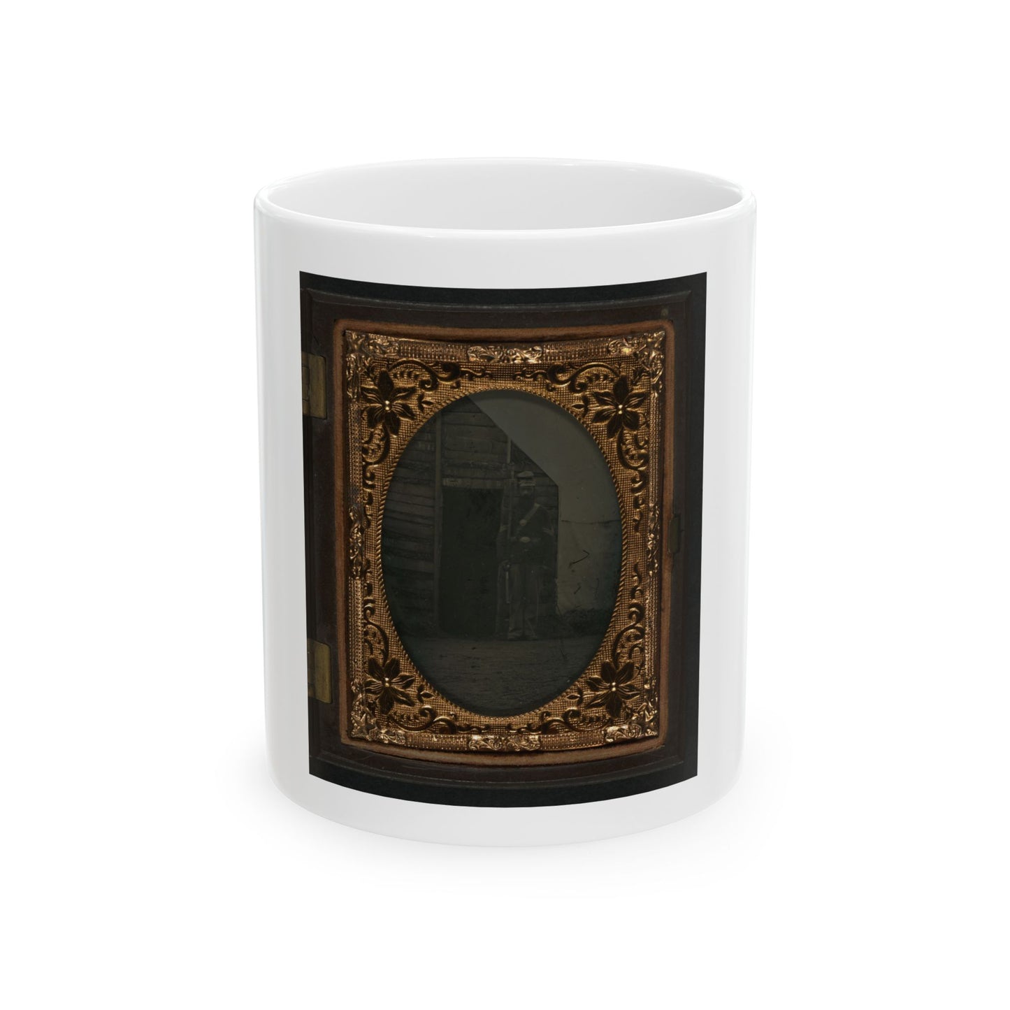 Corporal Sidney S. Goodridge Of Company K, 20th Massachusetts Infantry Regiment And Company B, Near Edwards Ferry (U.S. Civil War) White Coffee Mug