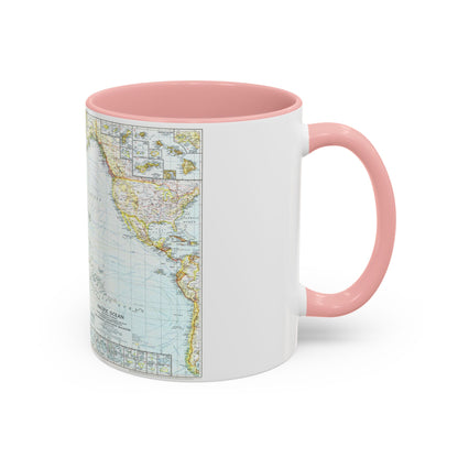 Pacific Ocean and the Bay of Bengal (1943) (Map) Accent Coffee Mug