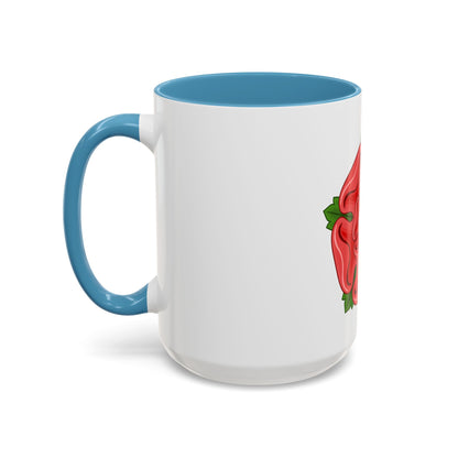 Red Rose Badge of Lancaster - Accent Coffee Mug