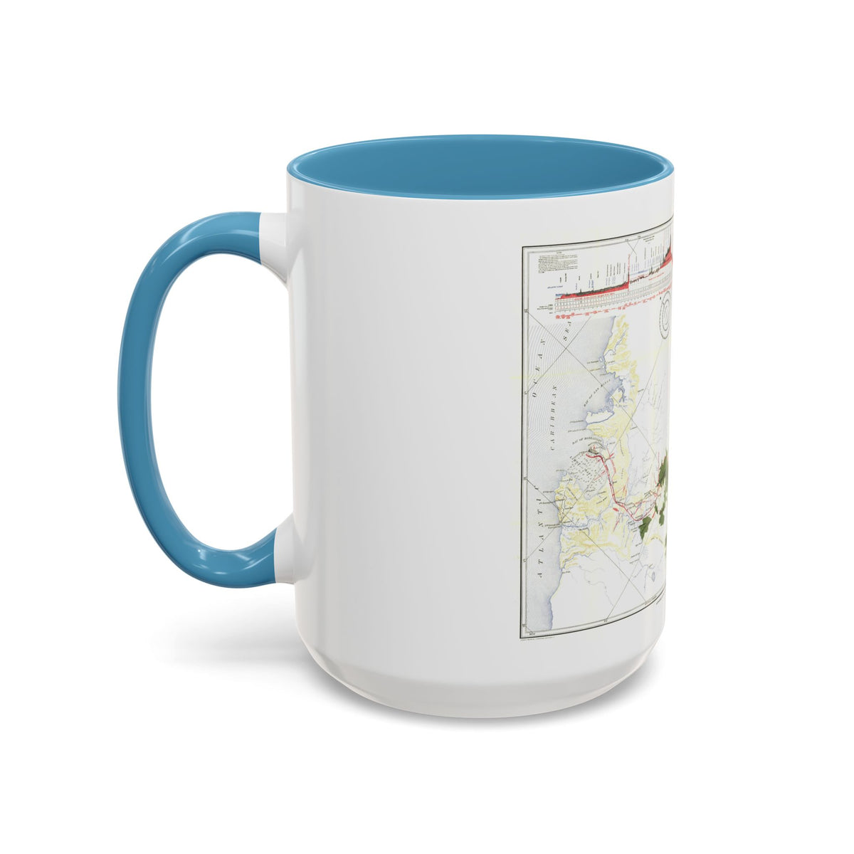 Central America - Panama Canal (1905) (Map) Accent Coffee Mug