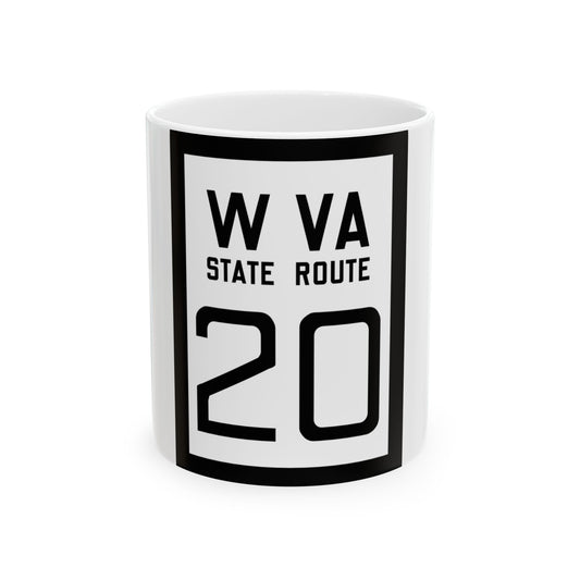 WV-20 1922 (Virginia) (Road Sign) White Coffee Mug-11oz-Go Mug Yourself