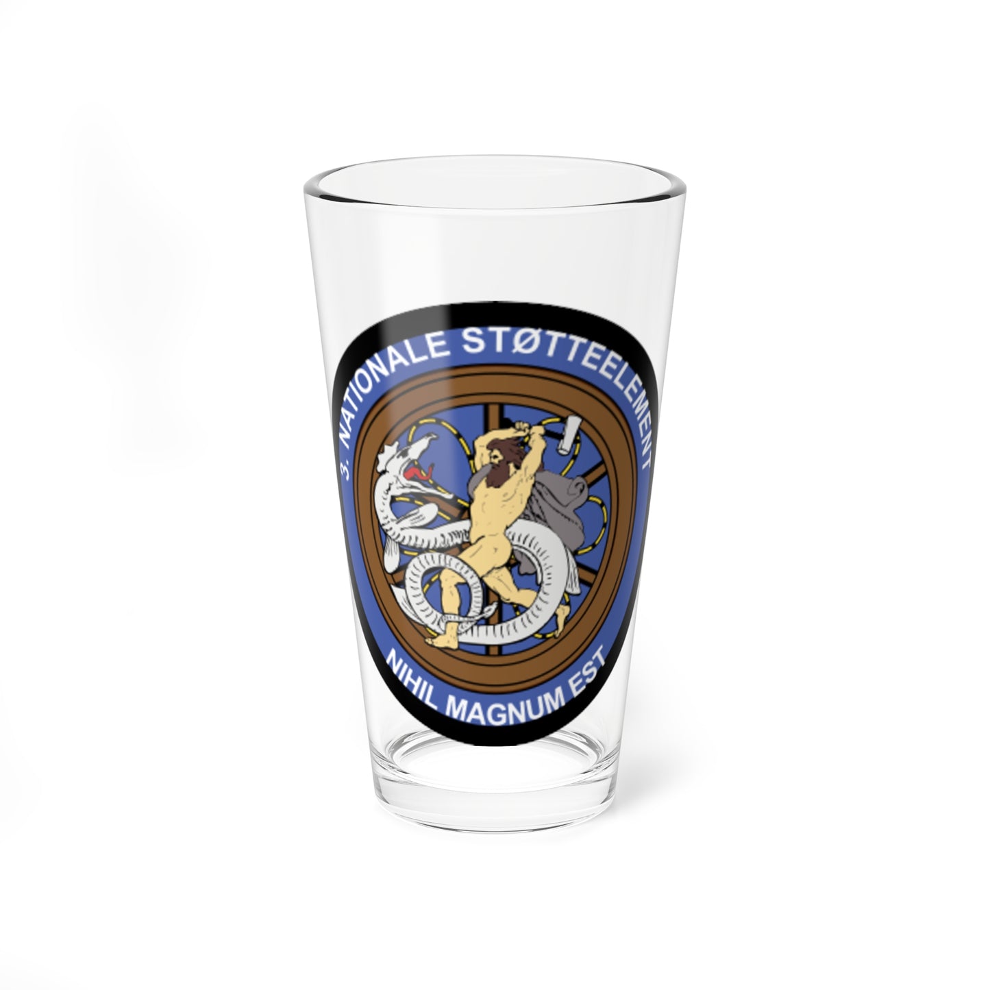Emblem for the 3-IV-TRR (Denmark) (Coat of Arms) Pint Glass 16oz