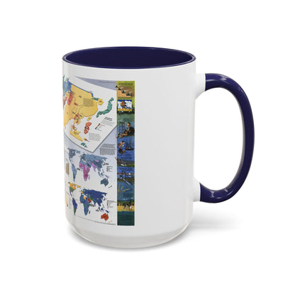 World Map - Population (1998) (Map) Accent Coffee Mug