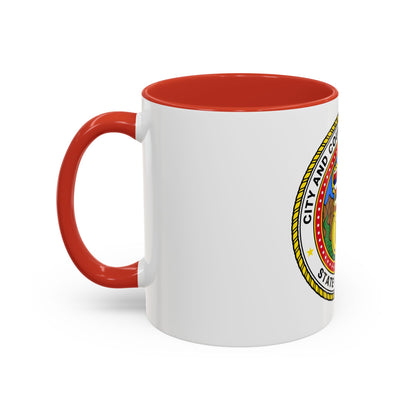 Seal of Honolulu Hawaii - Accent Coffee Mug