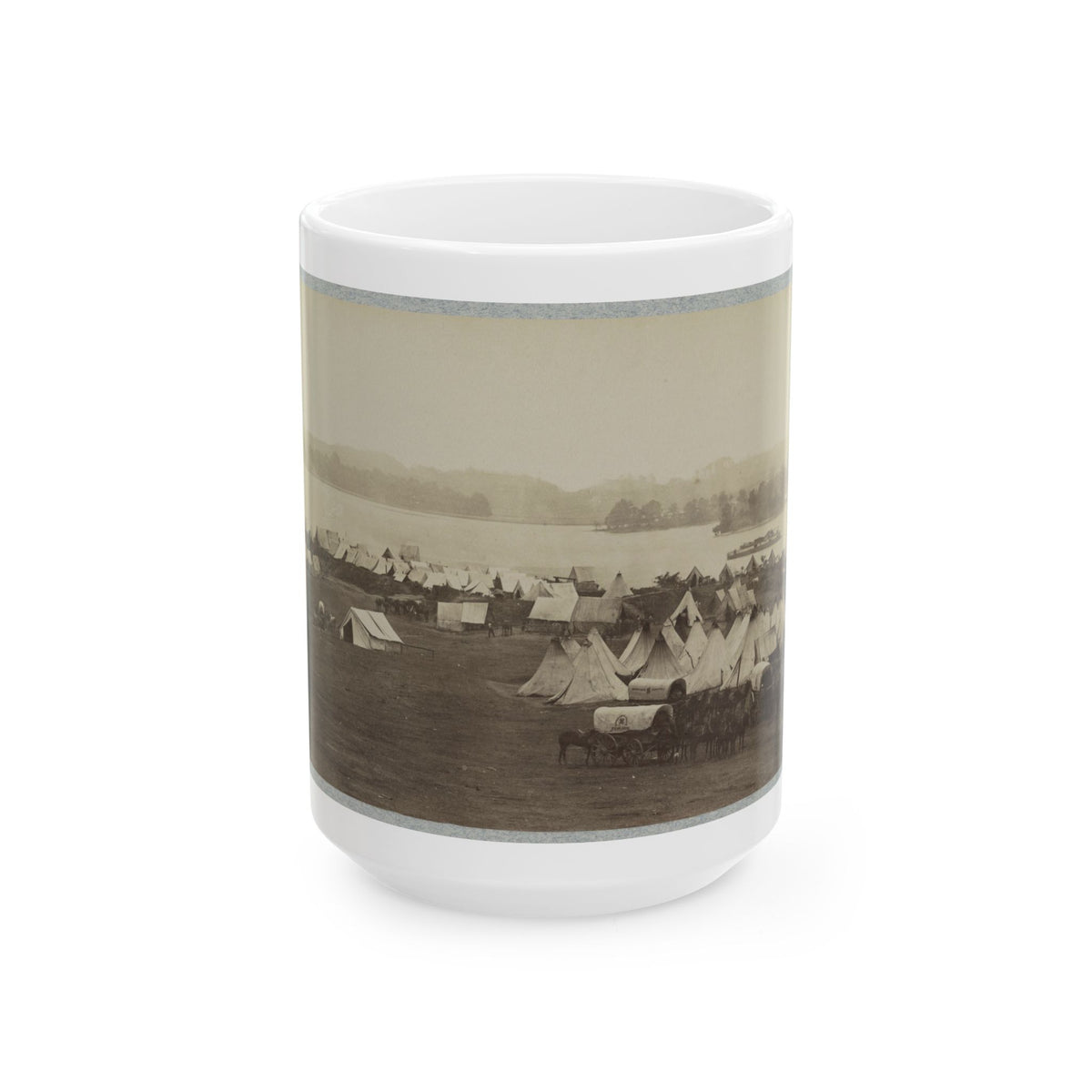 Belle Plain Landing, Va. 001 (U.S. Civil War) White Coffee Mug