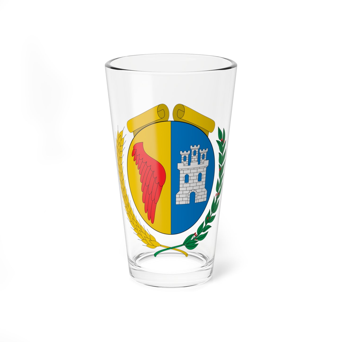Escudo de Alaró Islas Baleares 2 (Spain) (Coat of Arms) Pint Glass 16oz