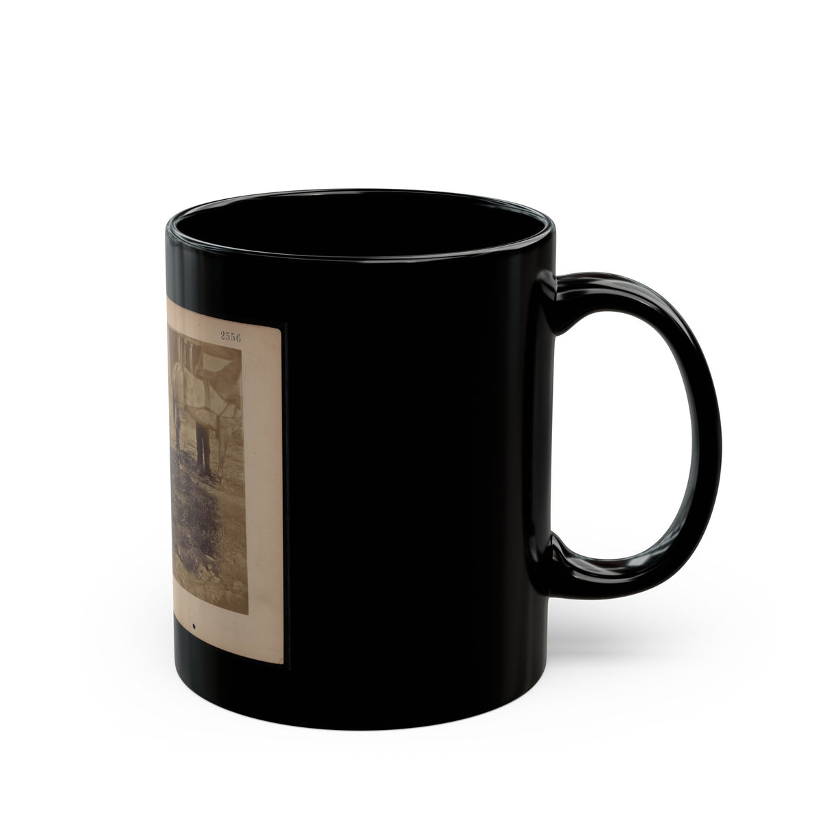 Military Railroad Operations In Northern Virginia  Pieces Of Rail And Wood Chained Around A Tree (U.S. Civil War) Black Coffee Mug