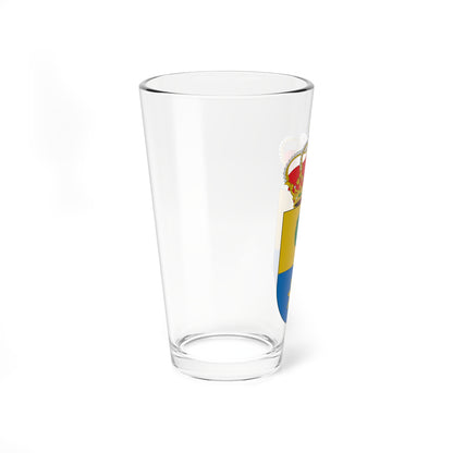 Escudo de Alfoz de Lloredo Cantabria 2 (Spain) (Coat of Arms) Pint Glass 16oz