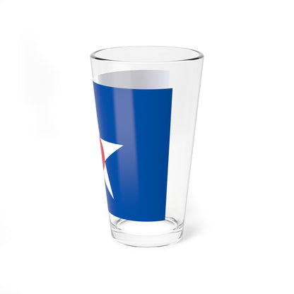Flag of Asahikawa Hokkaido (Japan) Pint Glass 16oz