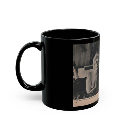 Jayne Mansfield #308 - JAYNE Pocket Magazine Pages 60 & 61 (Vintage Female Icon) Black Coffee Mug-Go Mug Yourself