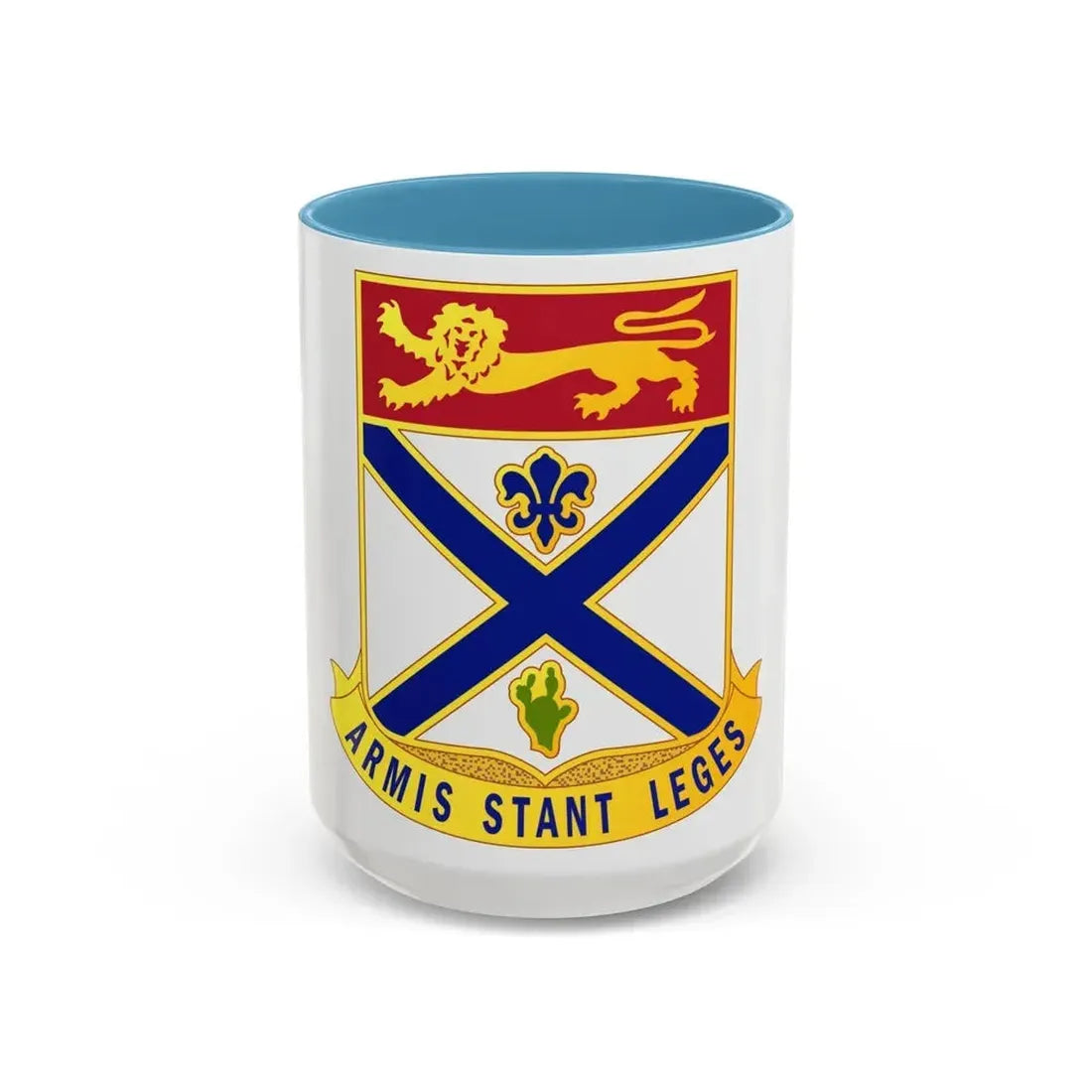169th Infantry Regiment (U.S. Army) Accent Coffee Mug 15oz Light Blue - Go Mug Yourself
