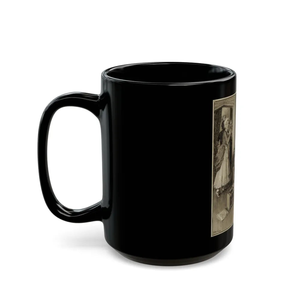 Book or Magazine Illustration - Black Coffee Mug-Go Mug Yourself