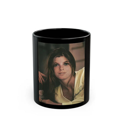 Katharine Ross #85 (Vintage Female Icon) Black Coffee Mug-11oz-Go Mug Yourself