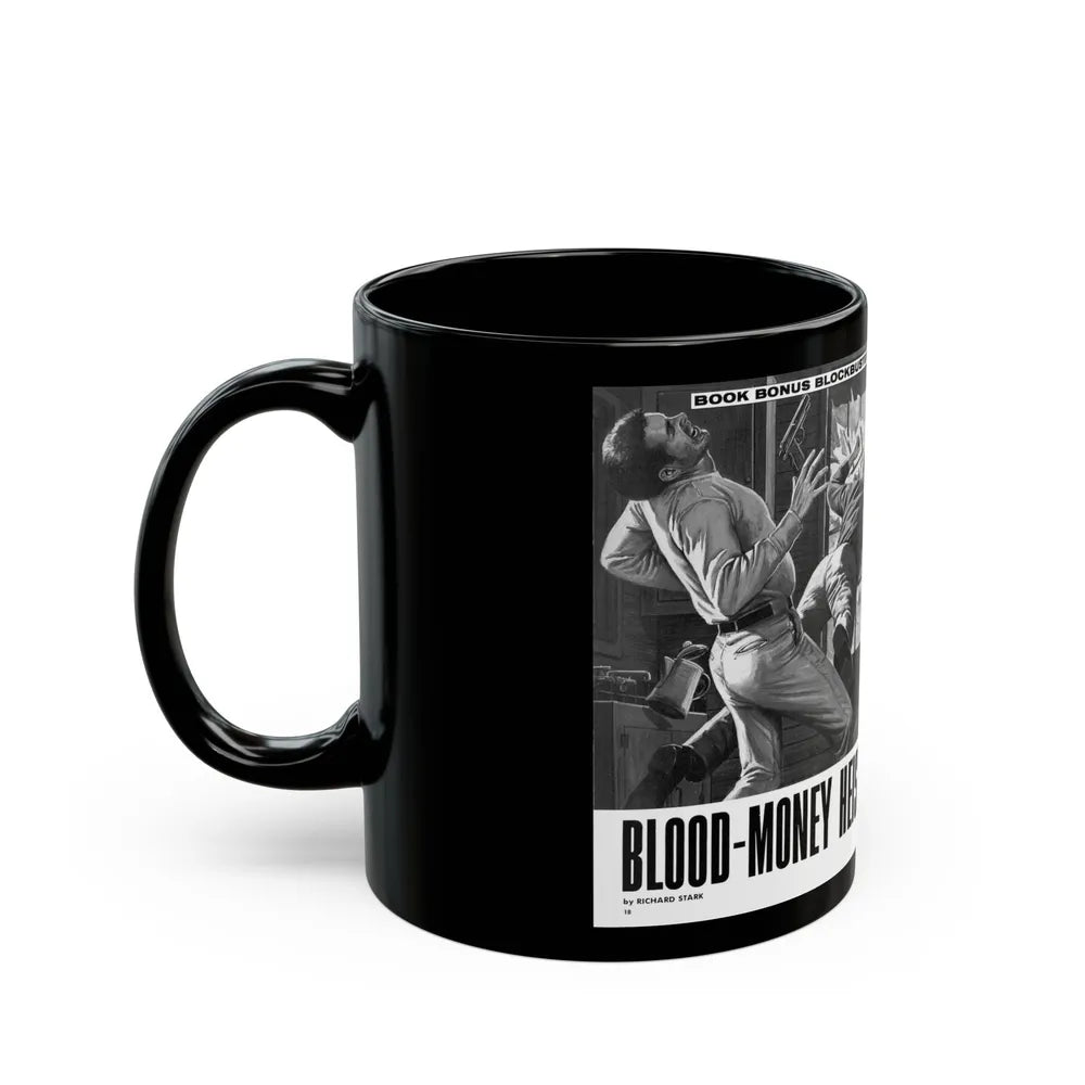 Blood-Money Heist, For Men Only, July 1969 - Black Coffee Mug-Go Mug Yourself