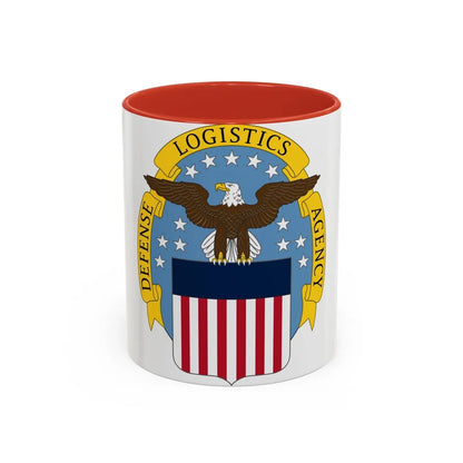 Defense Logistics Agency (U.S. Army) Accent Coffee Mug-11oz-Red-Go Mug Yourself