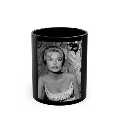 Leslie Parrish #79 (Vintage Female Icon) Black Coffee Mug-11oz-Go Mug Yourself