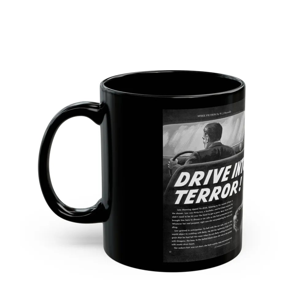 Drive Into Terror, Spree magazine, No. 38 - 1963 - Black Coffee Mug-Go Mug Yourself