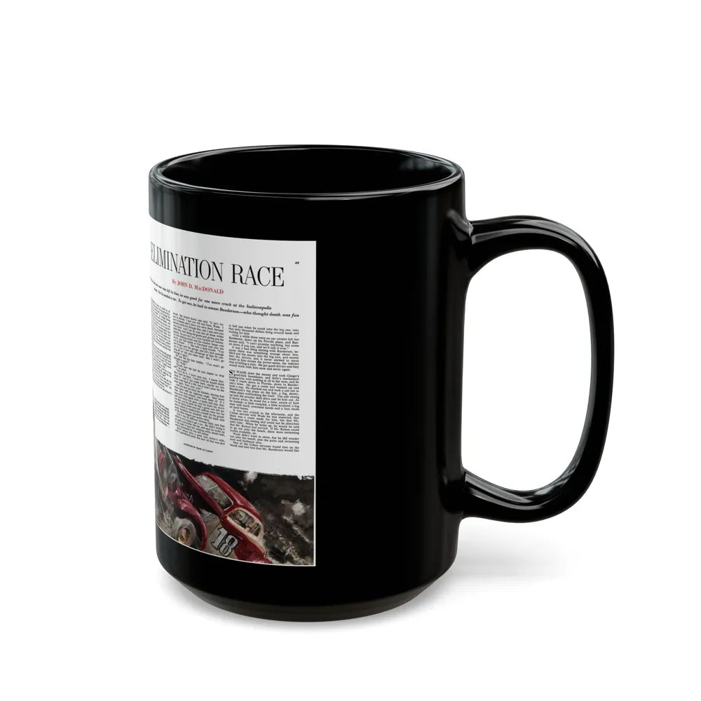 Elimination Race, Collier's, September 13,1952 - Black Coffee Mug-Go Mug Yourself