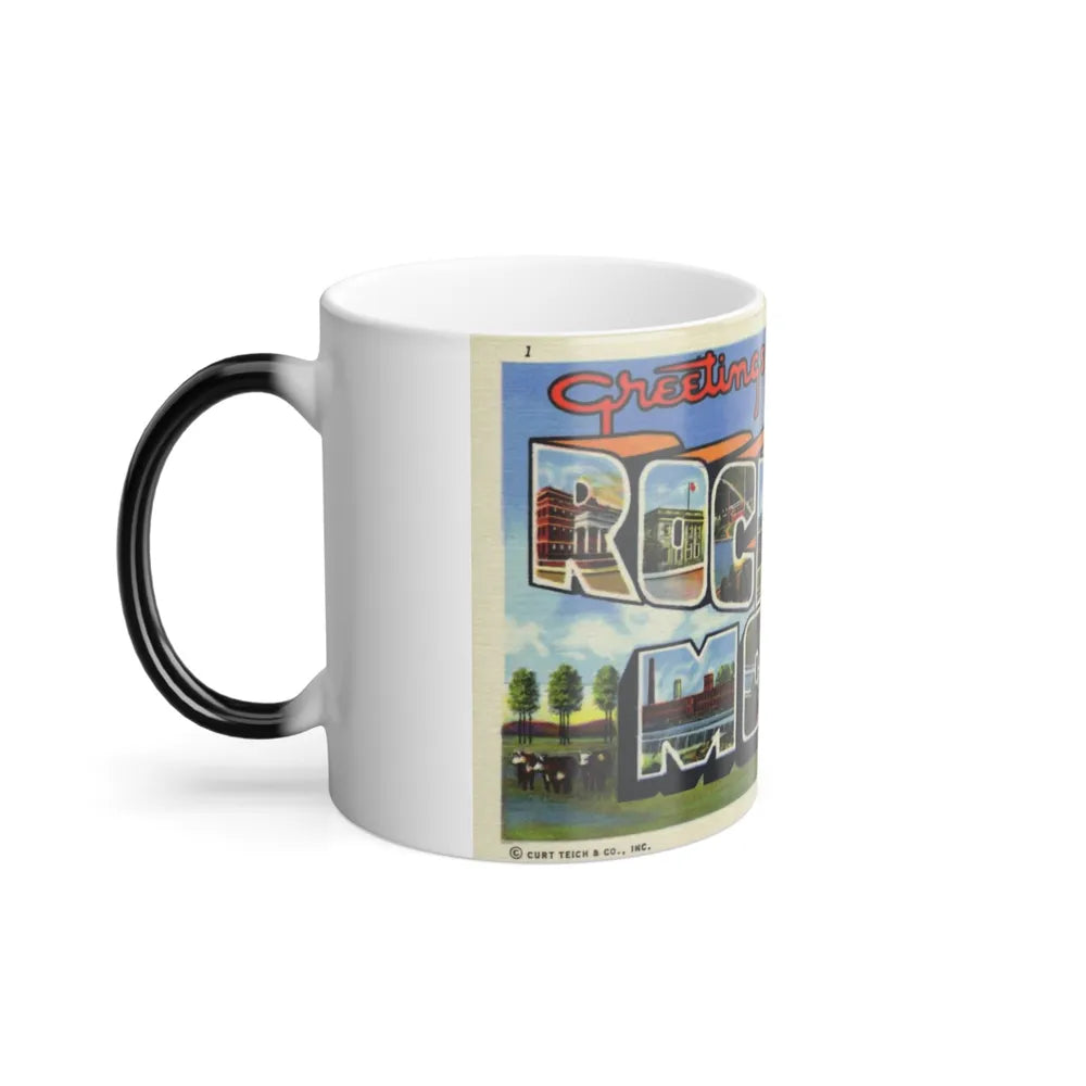 Greetings from Rocky Mount NC (Greeting Postcards) Color Changing Mug 11oz-Go Mug Yourself