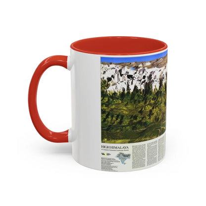 High Himalaya (1988) (Map) Accent Coffee Mug-Go Mug Yourself