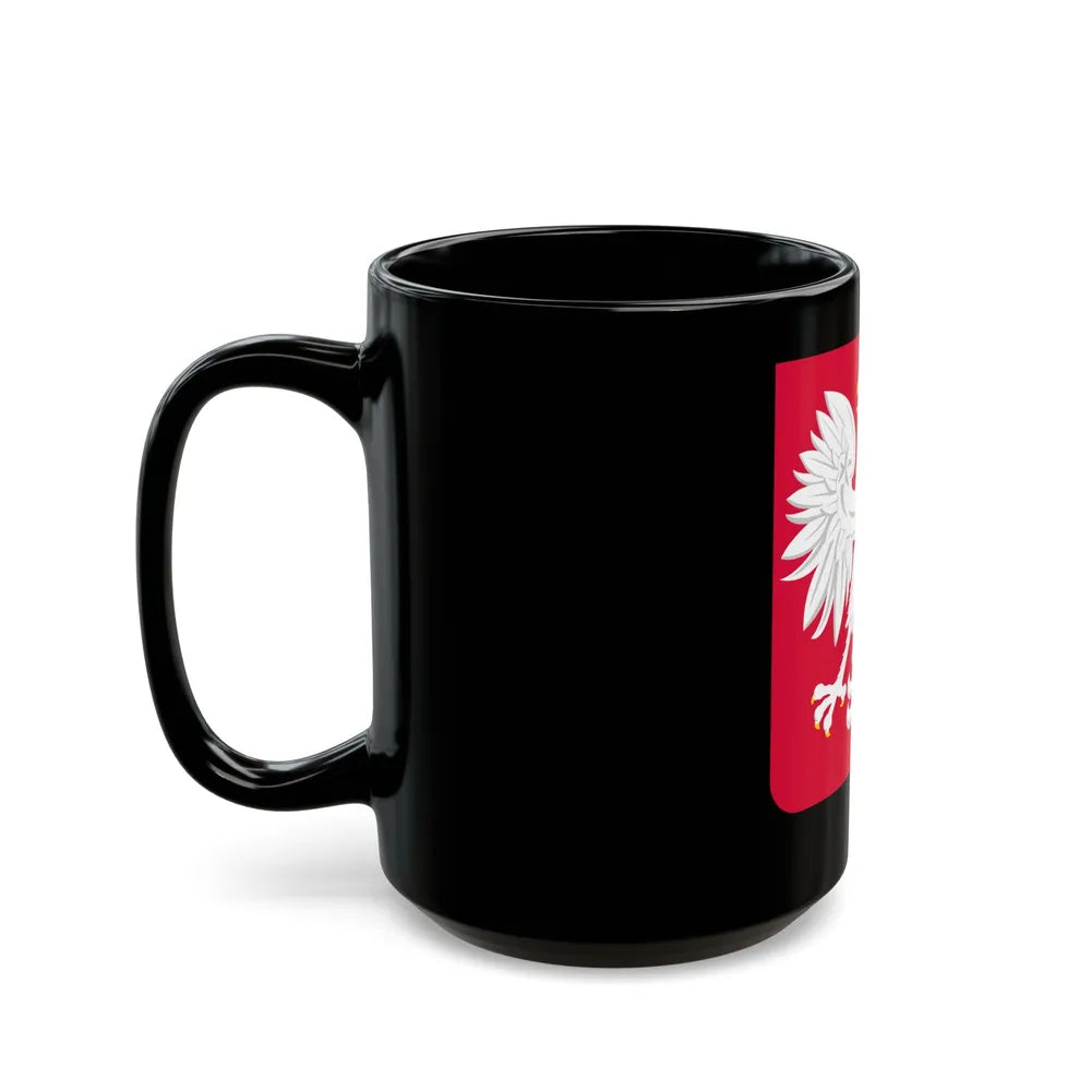 Coat of arms of Poland (1980-1990) - Black Coffee Mug-Go Mug Yourself