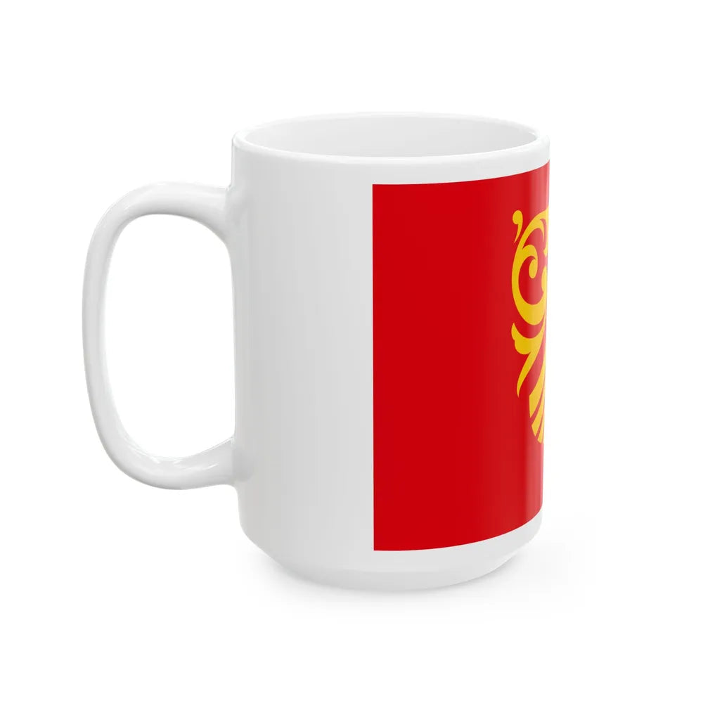 Flag of Vestfold og Telemark Norway - White Coffee Mug-Go Mug Yourself