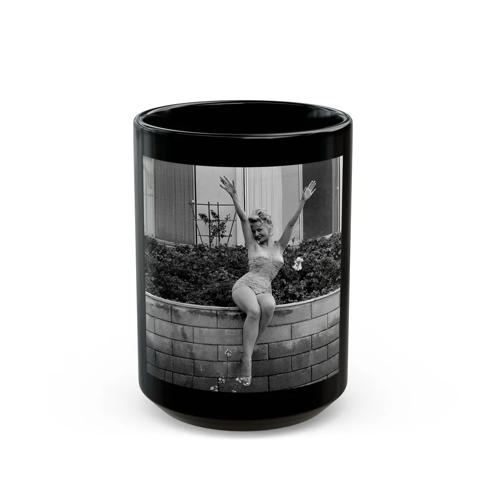 Greta Thyssen #72 (Vintage Female Icon) Black Coffee Mug-15oz-Go Mug Yourself