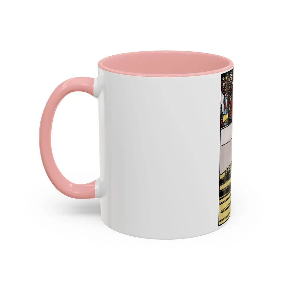 The 4 of Swords (Tarot Card) Accent Coffee Mug-Go Mug Yourself