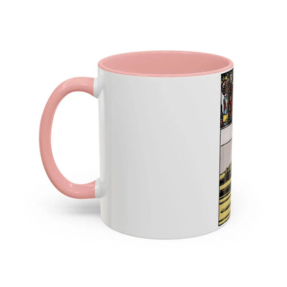 The 4 of Swords (Tarot Card) Accent Coffee Mug-Go Mug Yourself