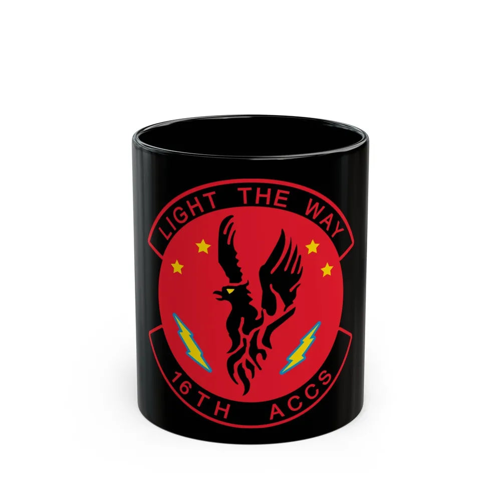 16TH ACCS (U.S. Air Force) Black Coffee Mug-11oz-Go Mug Yourself