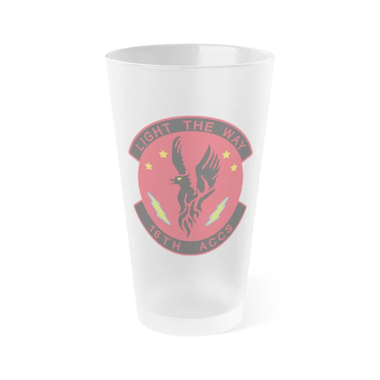 16TH ACCS (U.S. Air Force) Frosted Pint Glass 16oz-16oz-Frosted-Go Mug Yourself