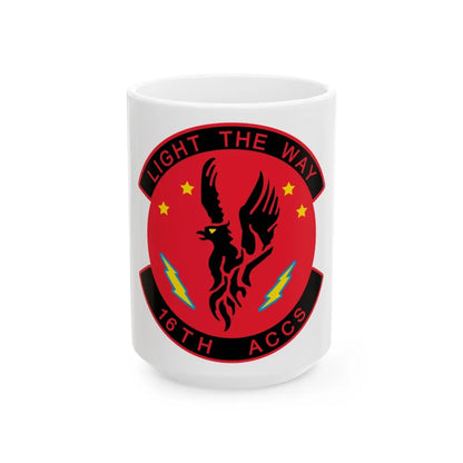 16TH ACCS (U.S. Air Force) White Coffee Mug-15oz-Go Mug Yourself