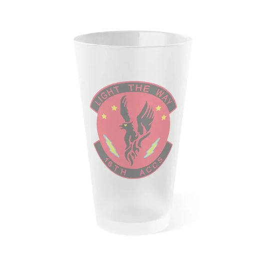 16TH ACCS (U.S. Air Force) Frosted Pint Glass 16oz 16oz Frosted - Go Mug Yourself
