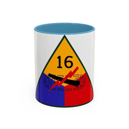 16th Armored Division (U.S. Army) Accent Coffee Mug 11oz Light Blue - Go Mug Yourself