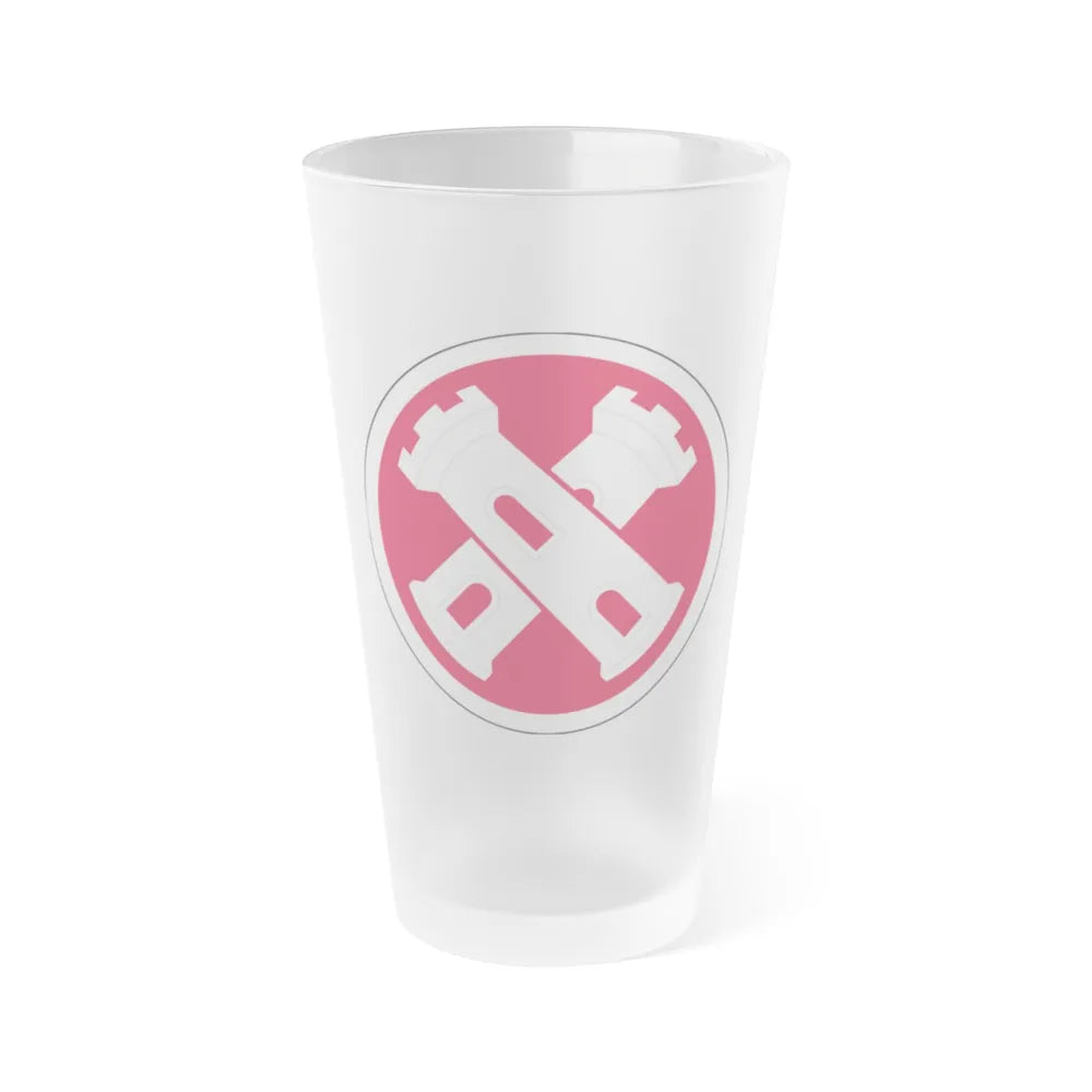 16th Engineer Brigade SSI (U.S. Army) Frosted Pint Glass 16oz-Go Mug Yourself